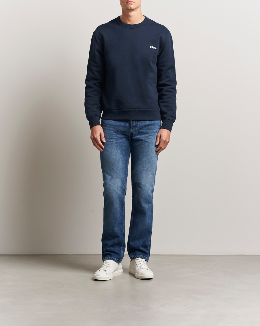 A.P.C. Boxy Fit Petit VPC Sweatshirt Dark Navy/Ecru