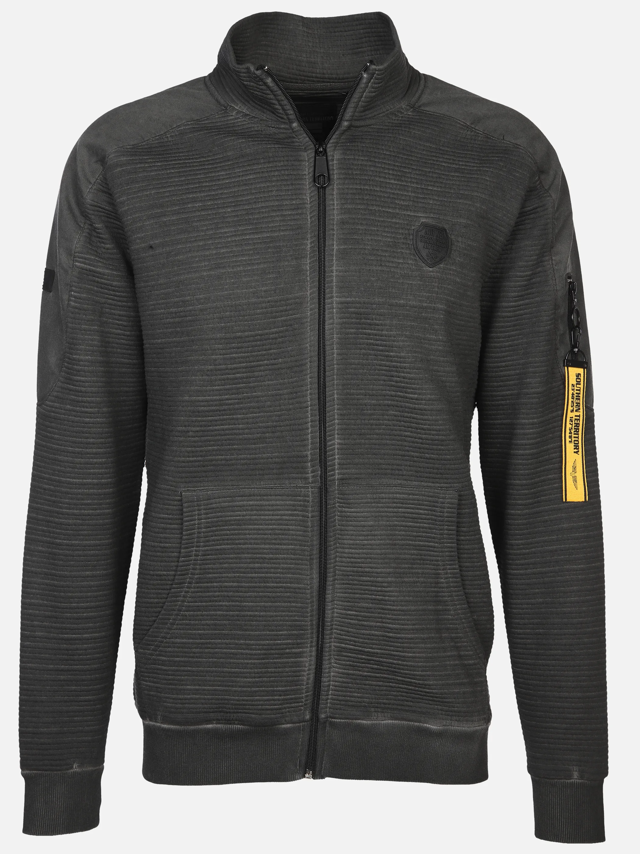 Herren Sweatjacke in verwaschener Optik