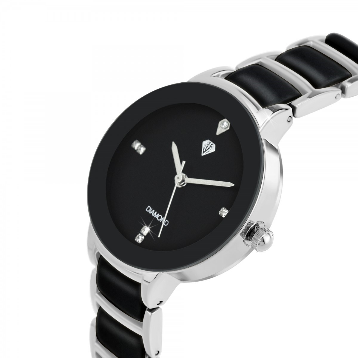 Montre Allégra élégante SC Crystal ornée d'un véritable diamant