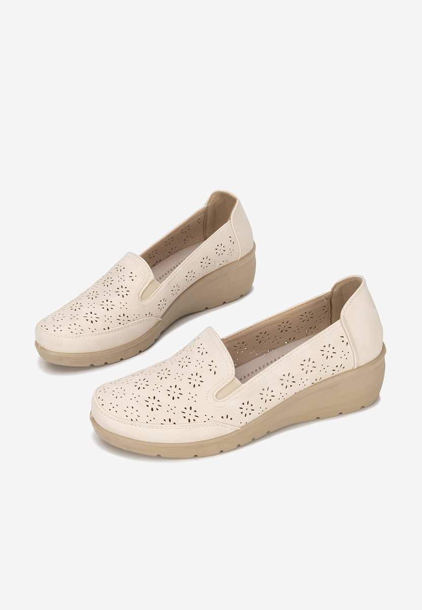 Mocassins femme beige Shamia