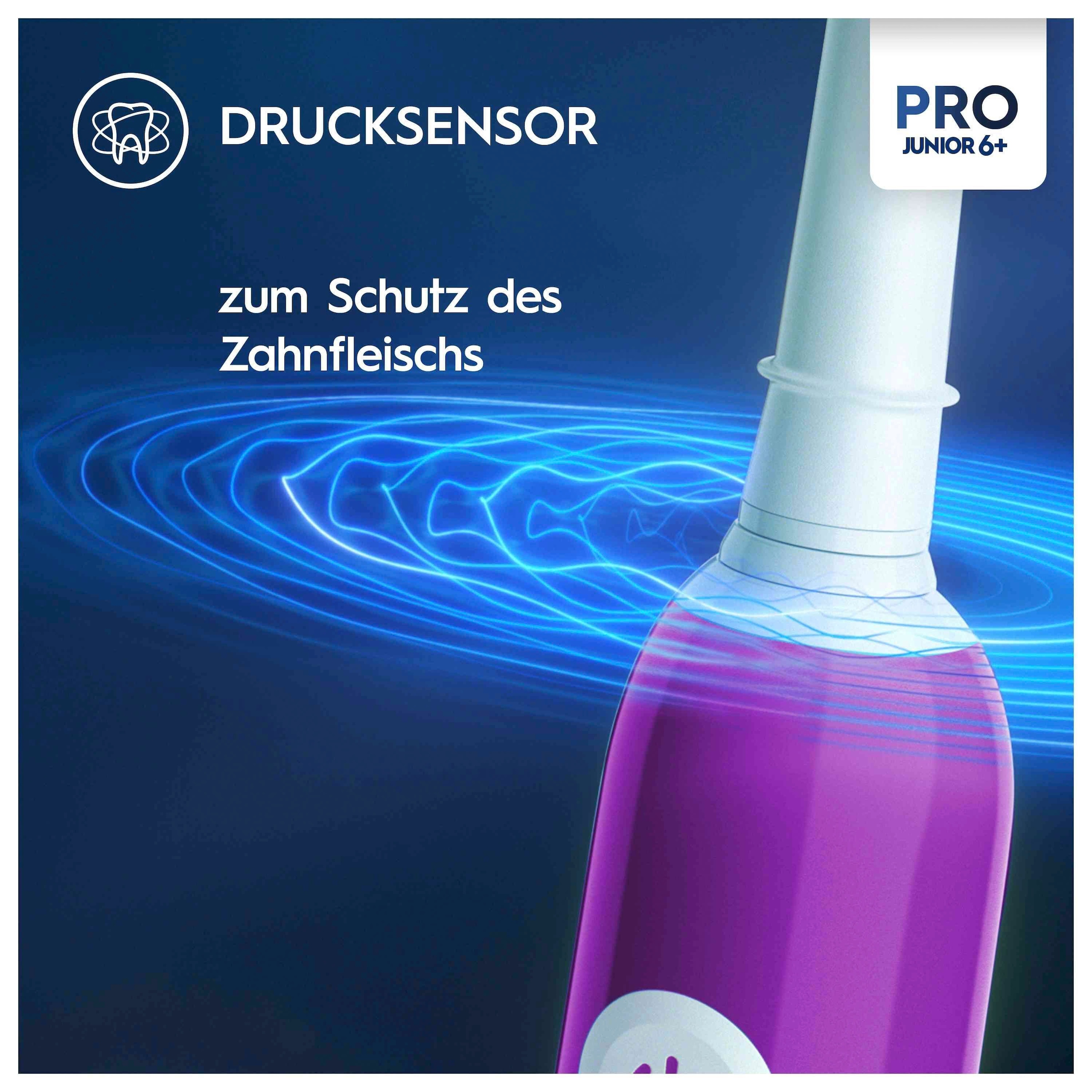 Oral-B Elektrische Zahnbürste »Pro Junior« 1 Stk. Aufsteckbürsten Drucksensor