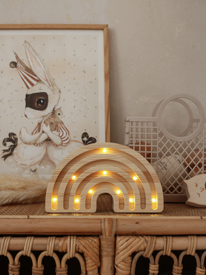 Little Lights Mini Lampe Regnbue, Wood