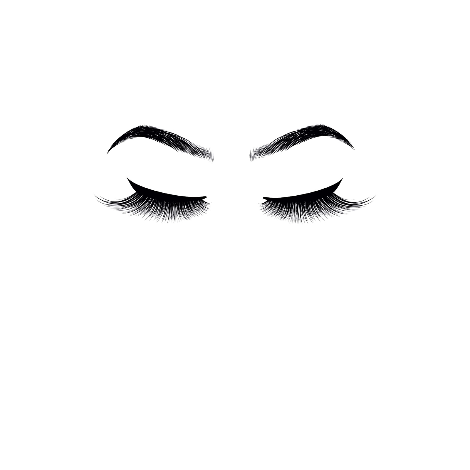 Gerahmtes Bild BROWS & LASHES - schwarz-weiß - 20x30 cm
