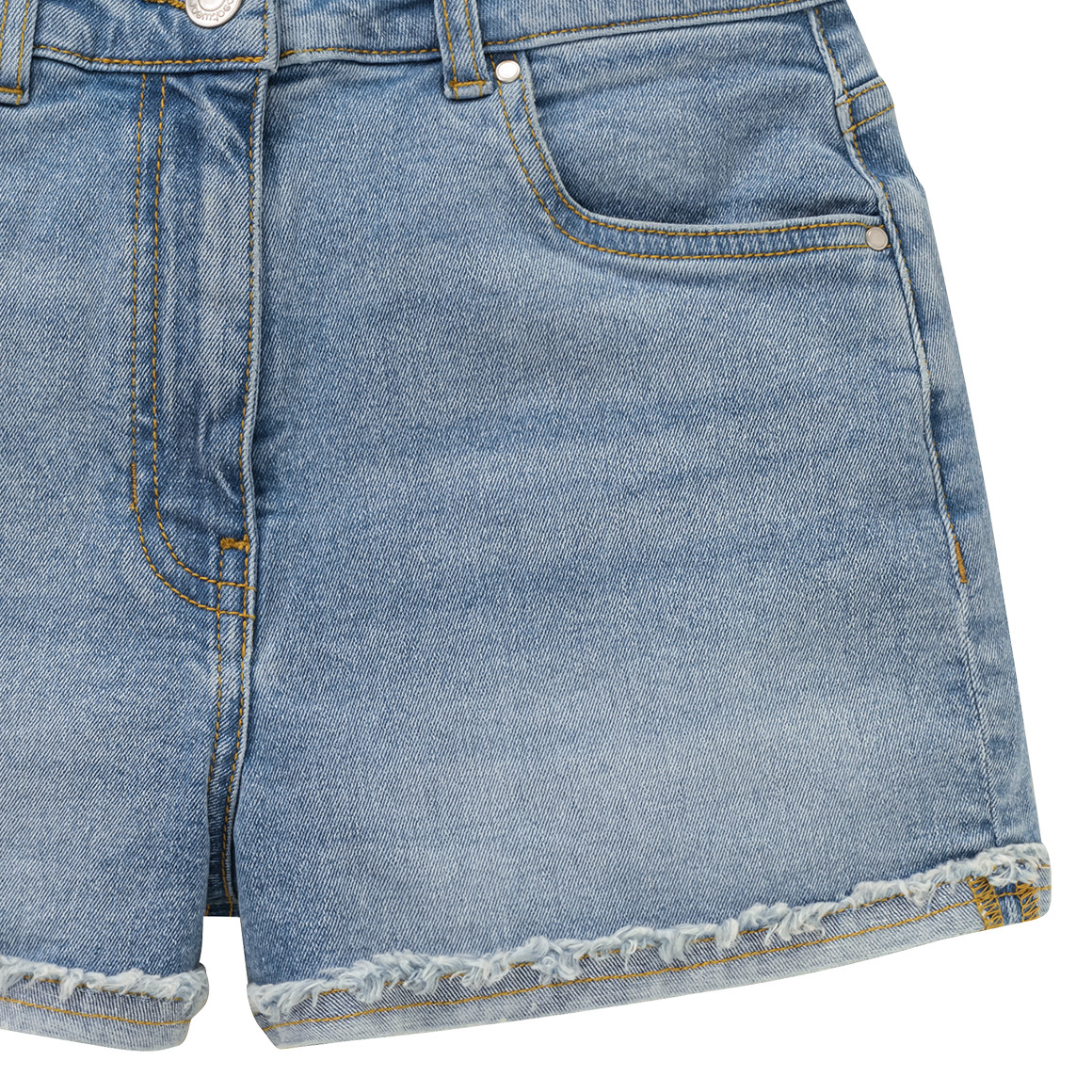 Beatwear Mädchen Jeans-Shorts mit verstellbarem Bund hellblau