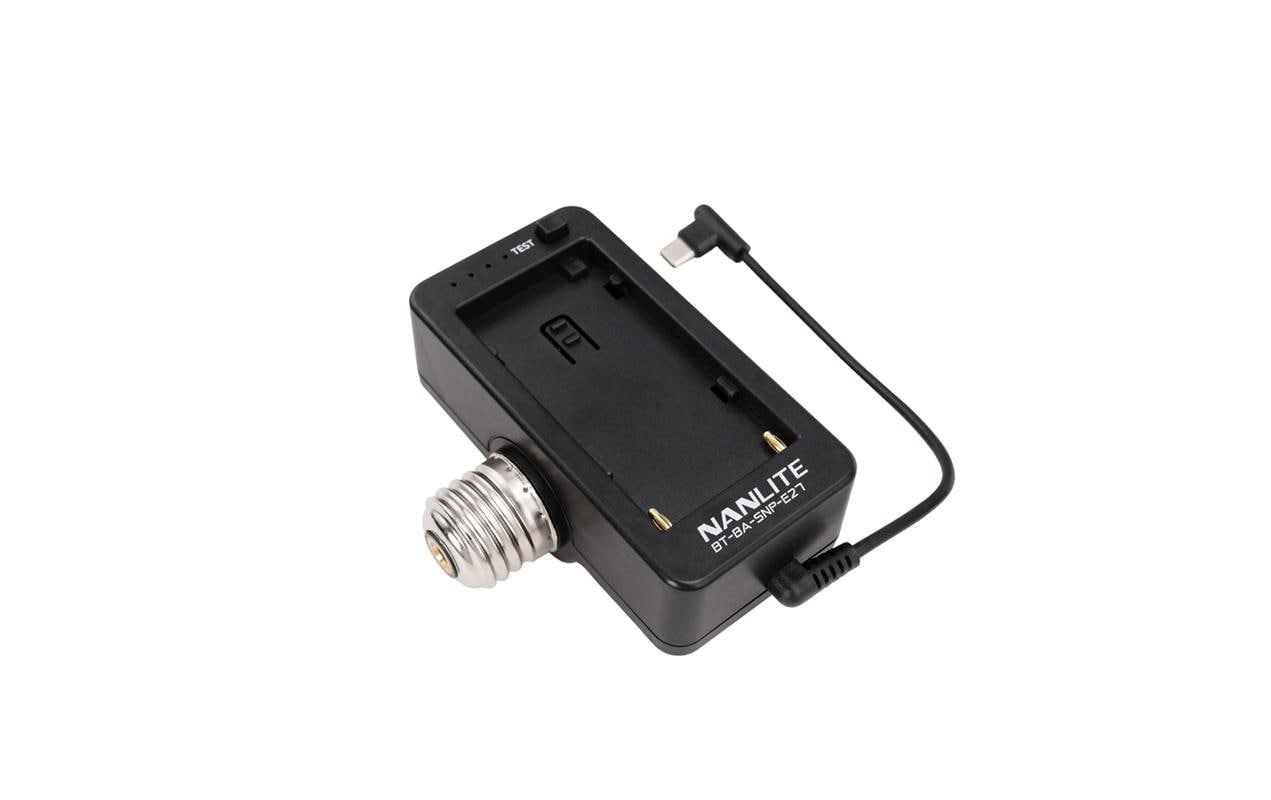 BT-BA-SNP-E27Batterie Adapter NP-F mit E27 Gewinde