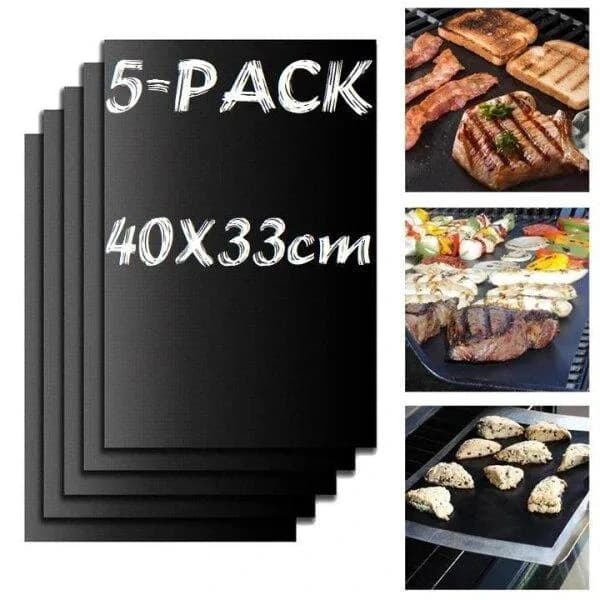 5-pak Grillmåtte Ovnmåtte Bagemåtte