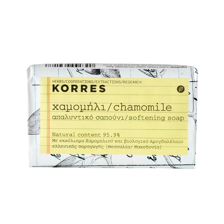 Savon doux visage & corps Camomille (peaux sensibles) 125g Les Essentiels Korres