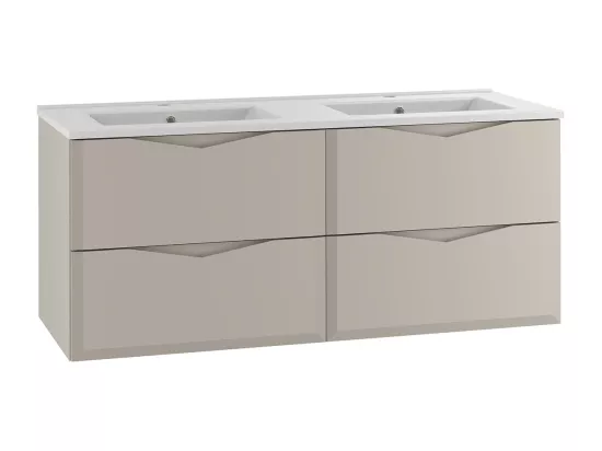 Meuble double vasque encastrée 120cm Ellie Cachemire