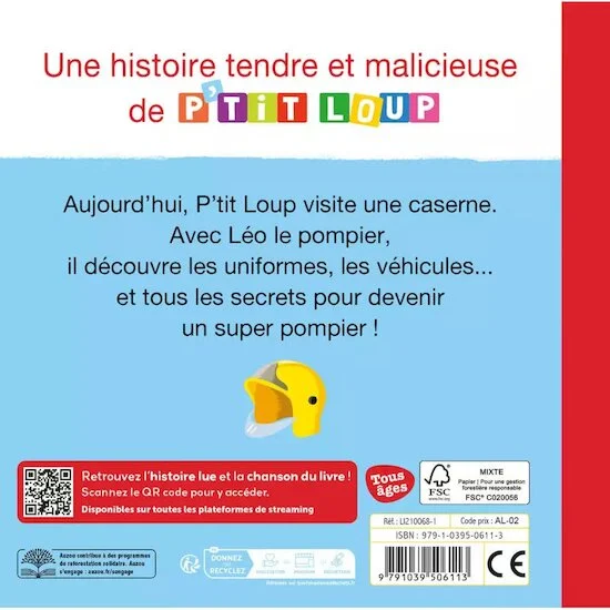 Livre P'tit Loup veut devenir Pompier   de               AUZOU