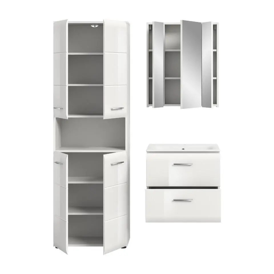 Hioshop Ice badkamer I55 wit hoogglans- wit