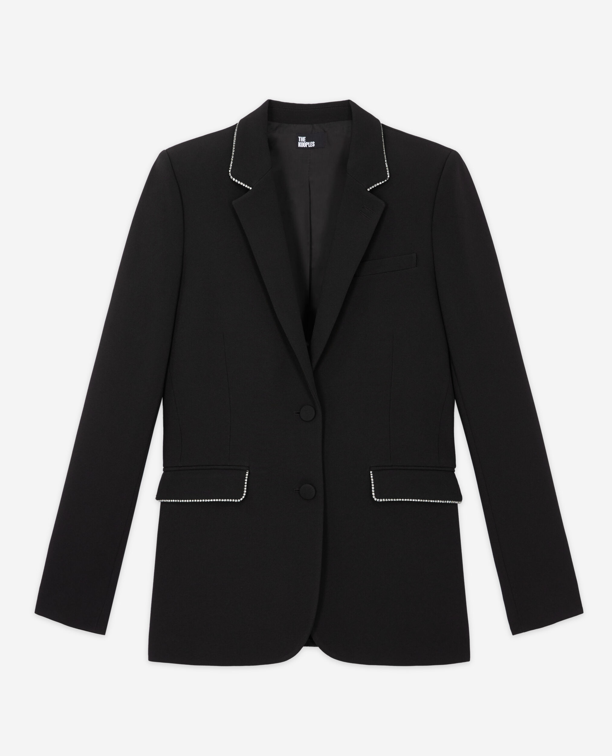 Veste de costume détails strass noir