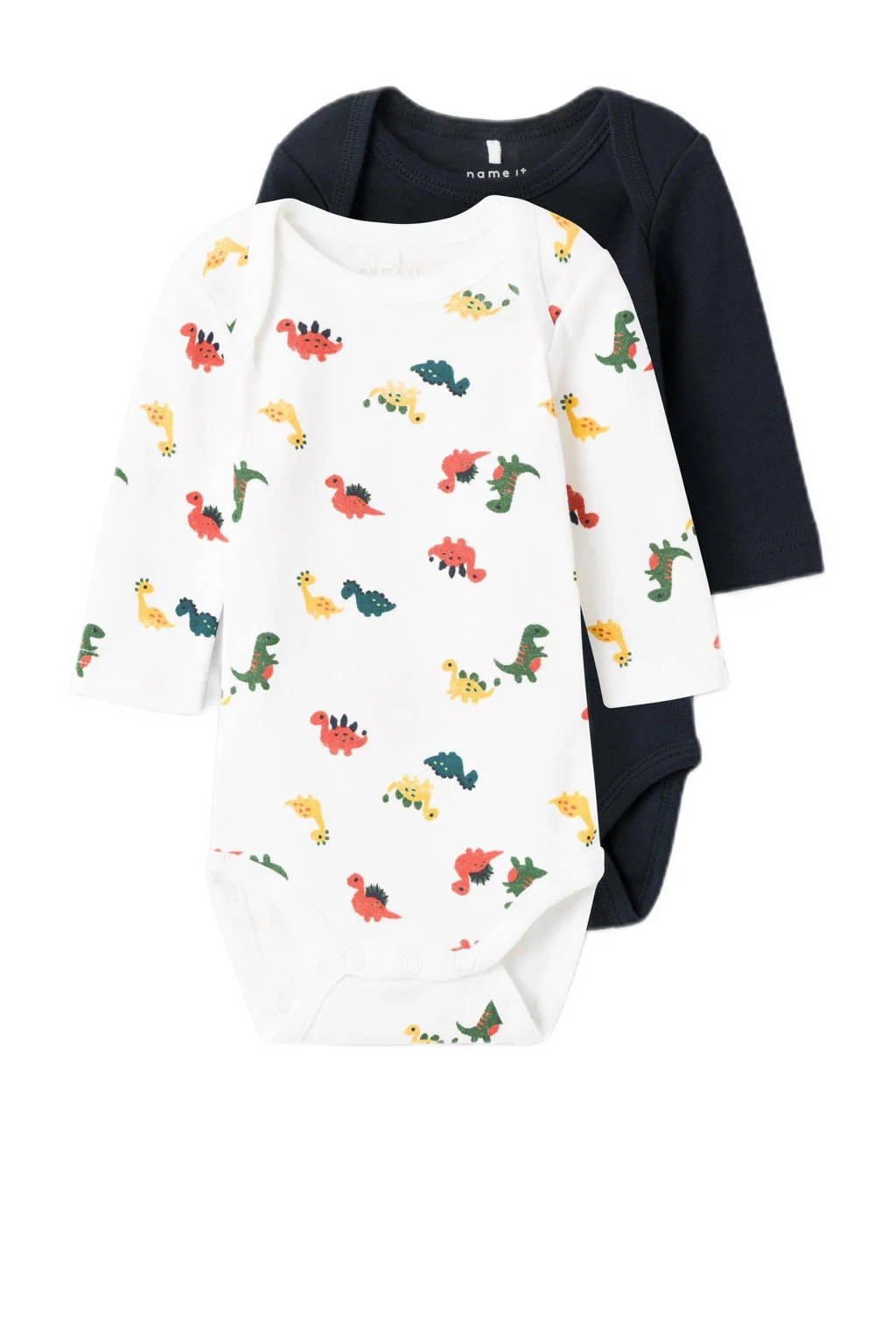 NAME IT romper NBMBODY met all over print - set van 2 wit/d.blauw