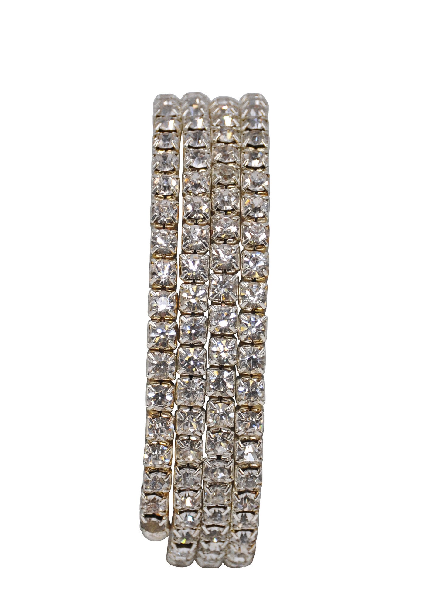 Steuer Modeschmuck Armreif Gedrehter Strassarmreif silberfarben