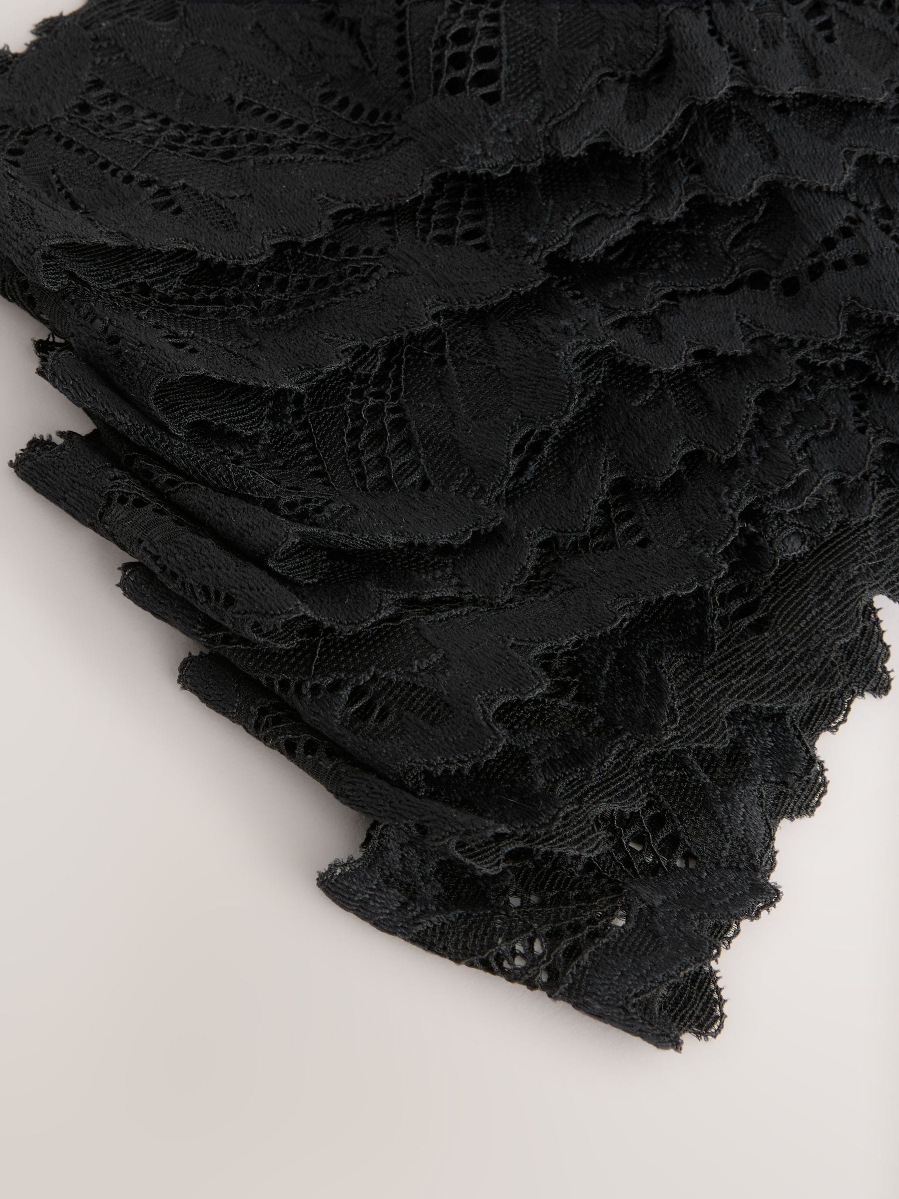 Zwart - Ultimate Comfort kanten slip verpakking van 7