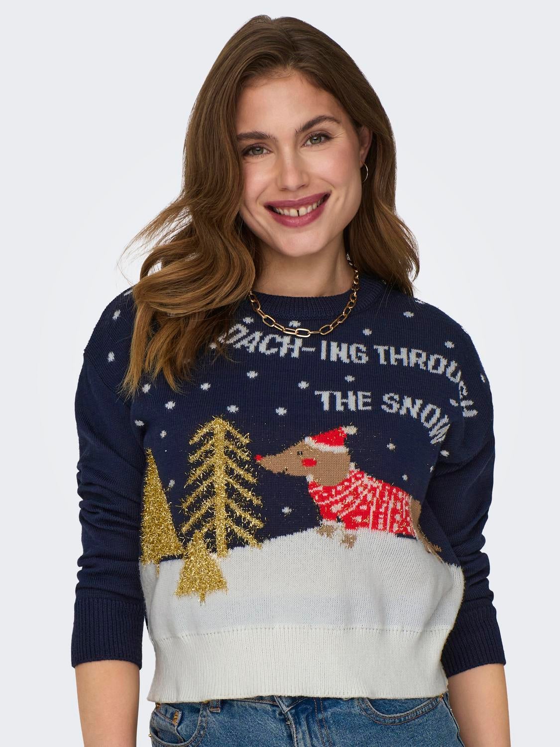 ONLXMAS Strickpullover Night Sky