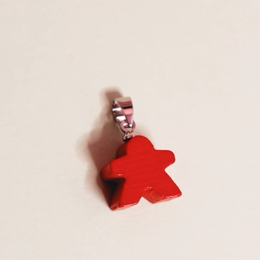 Pendentif meeple - Rouge