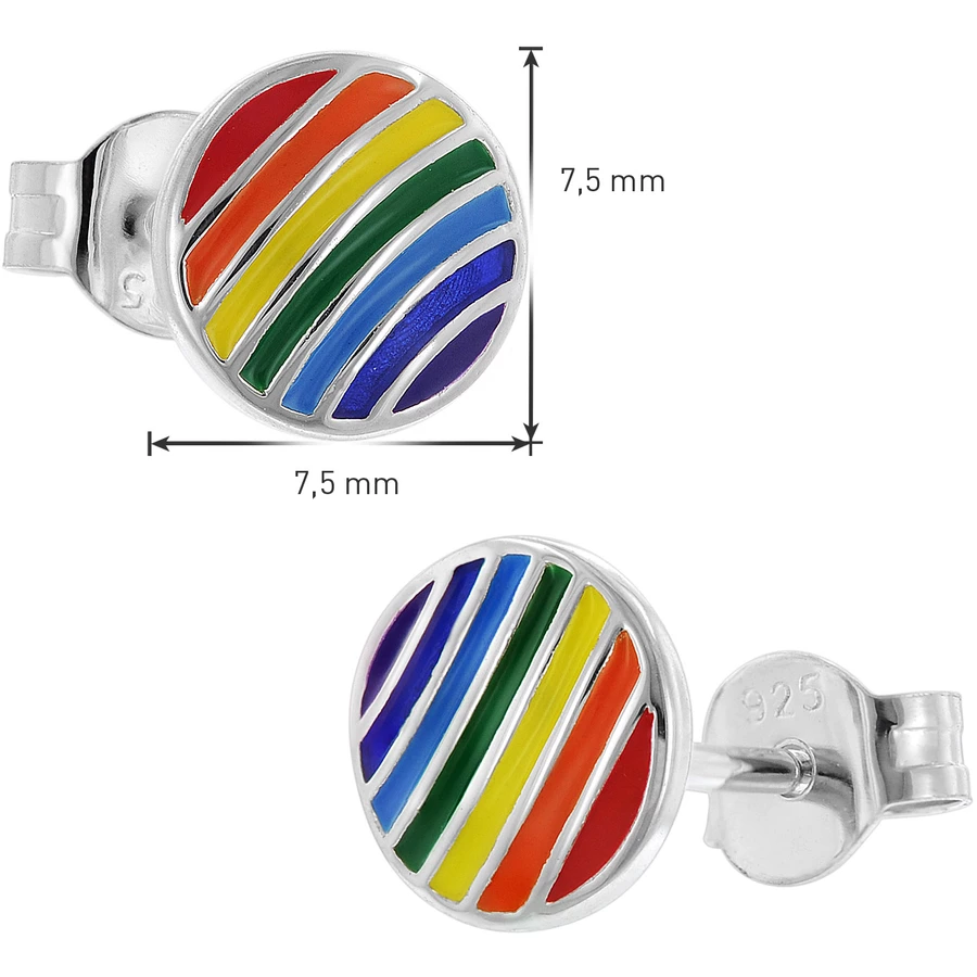 trendor Kinder-Ohrringe Silber 925 Ohrstecker Rund silver