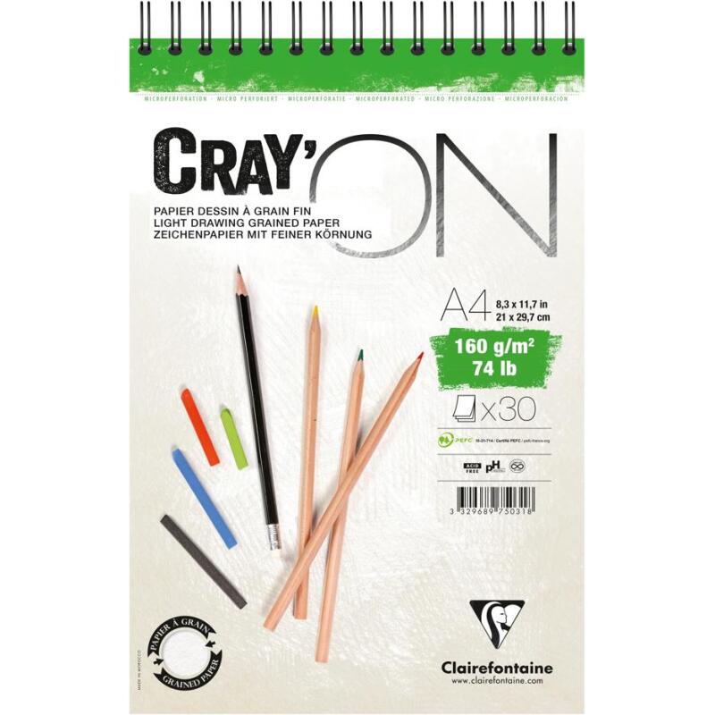 Cray'ON bloc spiralé 30F A4 160g