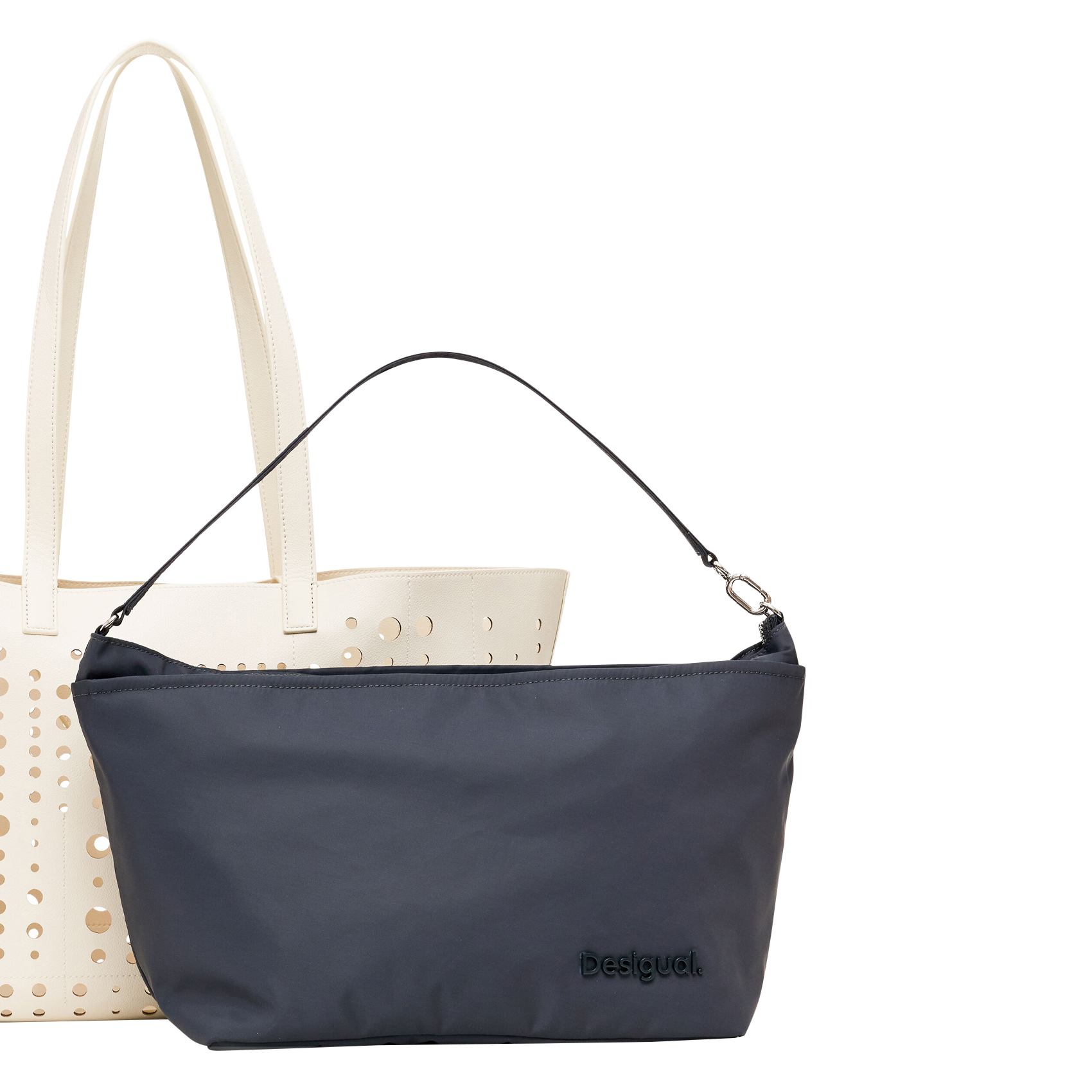 Sac shopping à motifs cercles | Blanc