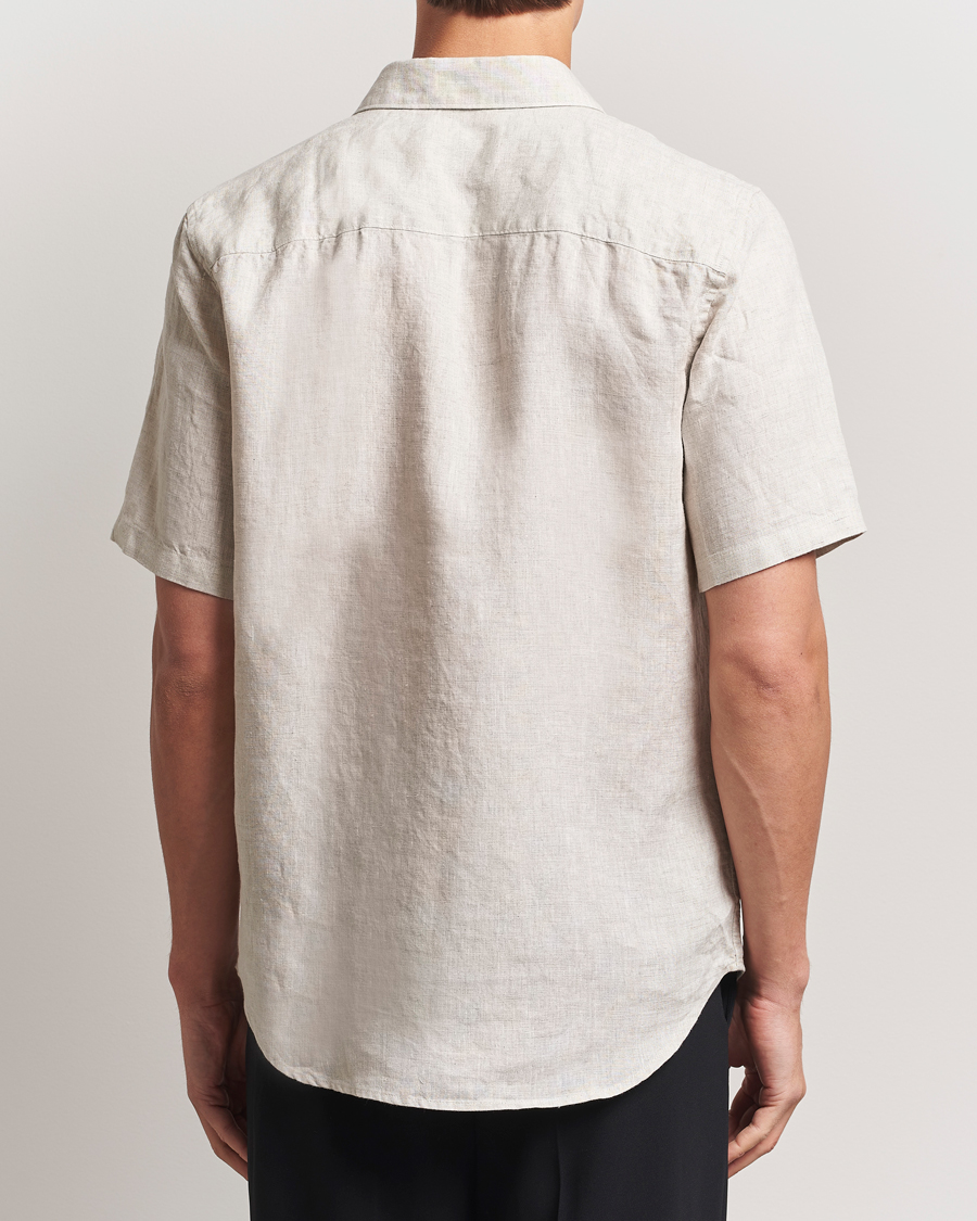 NN07 Enzo Linen Short Sleeve Shirt Oat