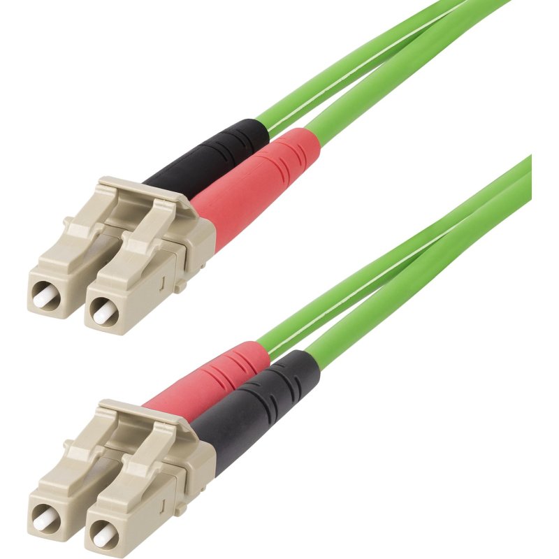 StarTech.com Câble Fibre Optique Multimode OM5 LC à LC UPC de 20m, Cordon/Jarretière/Connecteur Fibre Optique 50/125µm Duplex LOMMF Zipcord, VCSEL, 40G/100G, Insensible à la Courbure, Cordon de Liaison Fibre LSZH