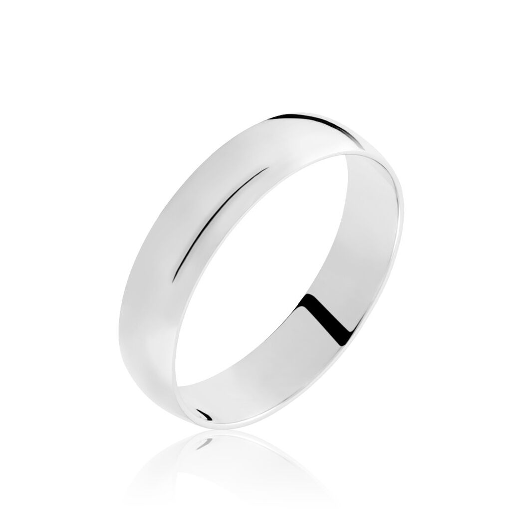 Alliance Irais Demi Jonc Classique Or Blanc