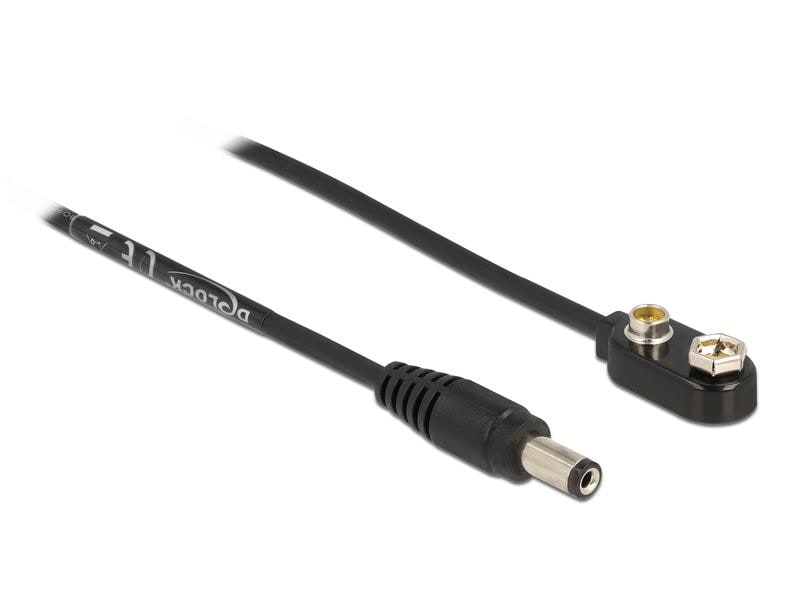 Delock Anschlusskabel 9V Batterieclip DC 5.5 x 2.1 mm 1 Stü Delock DC Stromkabel 5.5 x 2.1 mm Stecker zu Anschluss für Blockbatterie 9 V