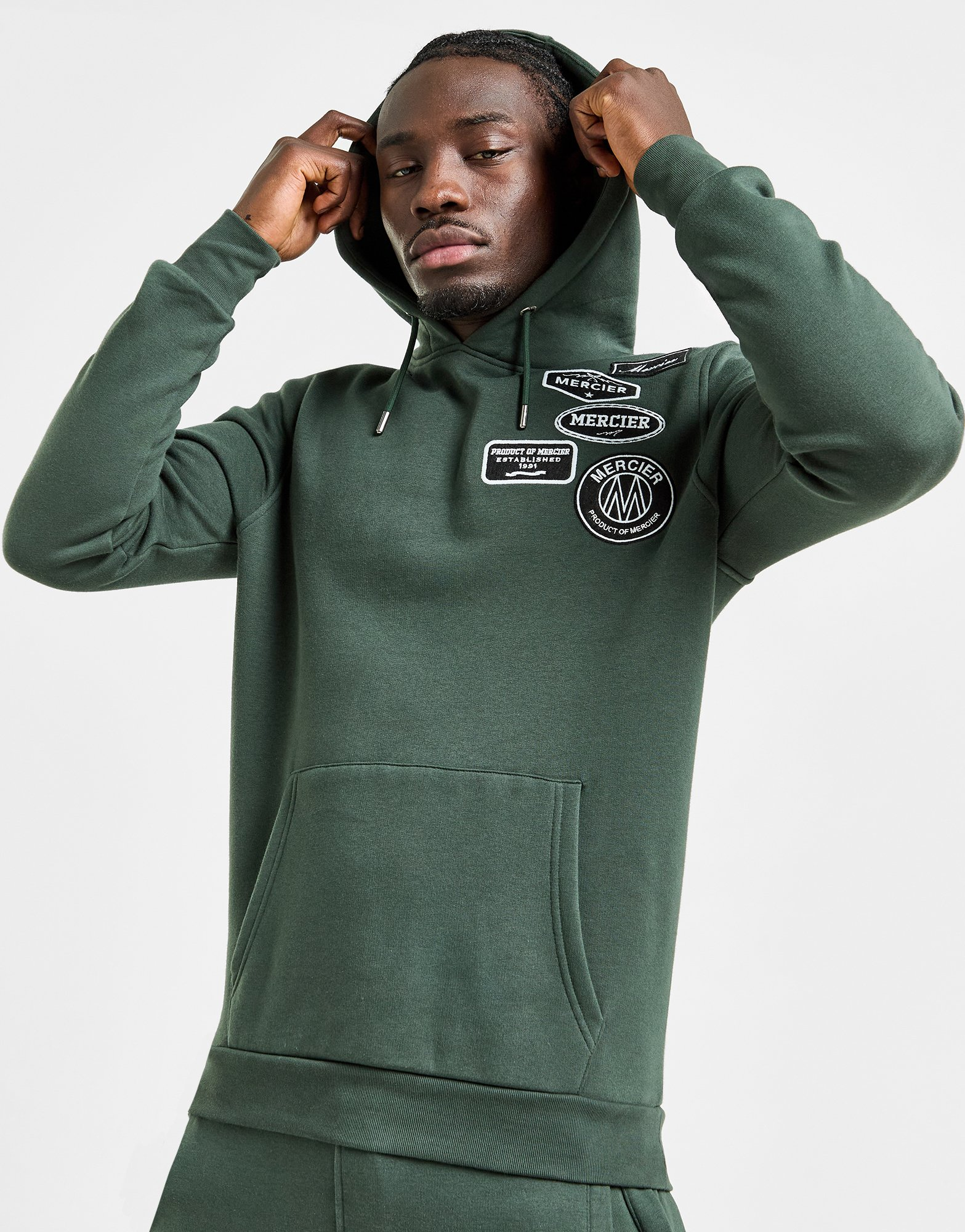 MERCIER Sweat à capuche Mono Badge Homme