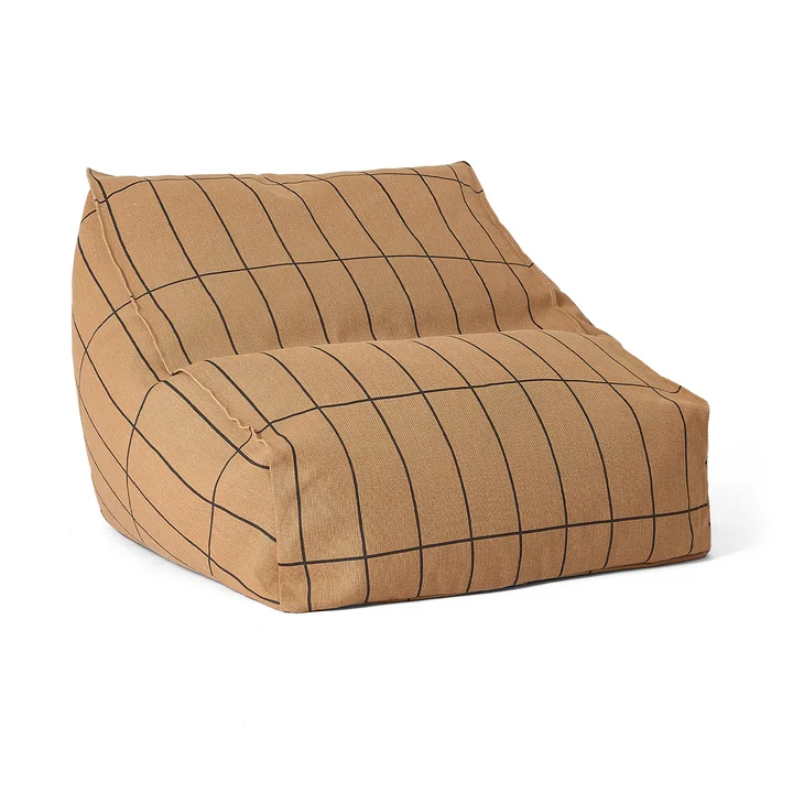 Nobodinoz - Vibes Sitzsack, L 74 x H 40 cm, braun / schwarz