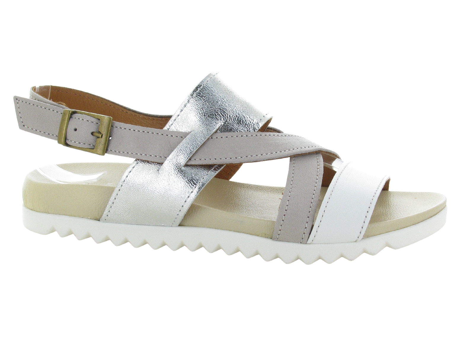 Elue par nous-JILLUSION Cuir Blanc Argent