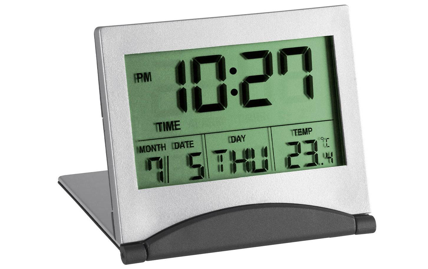 Multifunktionswecker SilberDigitalwecker mit Timer und Stoppuhr
