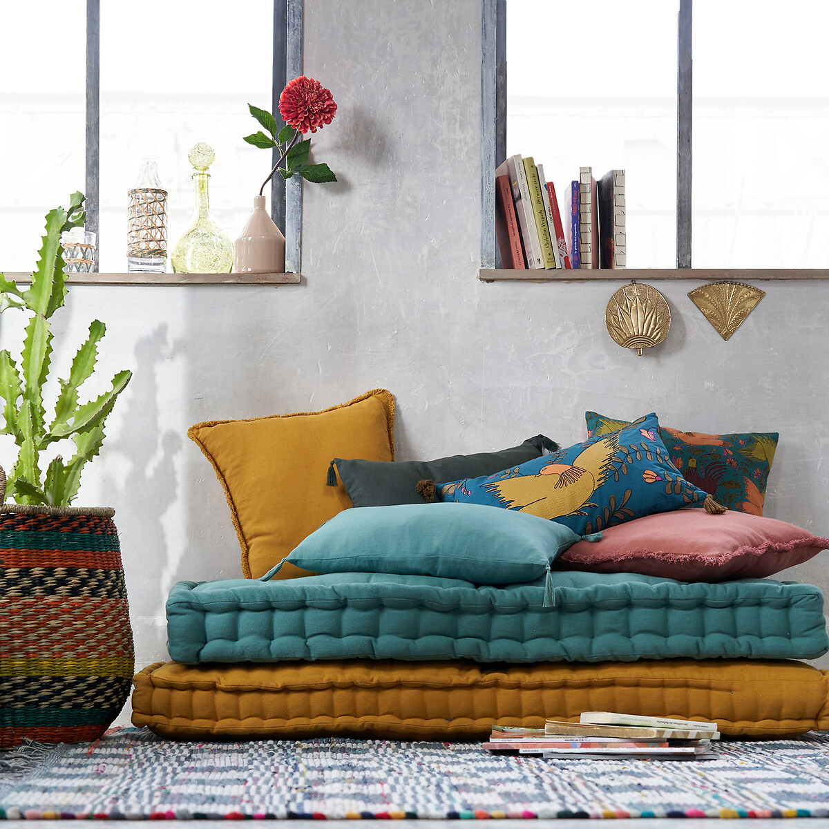 LA REDOUTE INTERIEURS<br>Cesta multicolorida em herbário, Bali