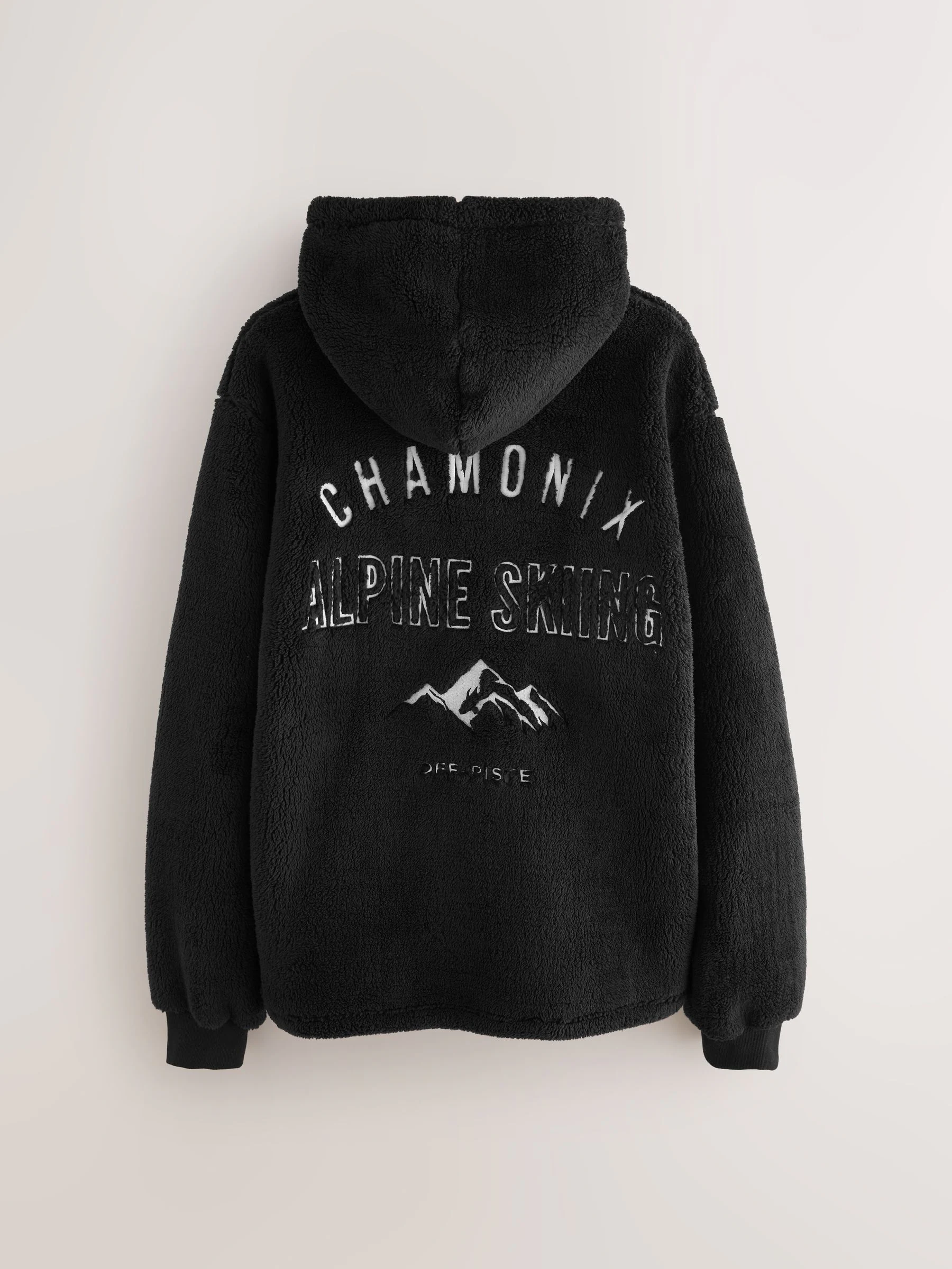 Black Chamonix Pattern - Pullover hoodie van borg