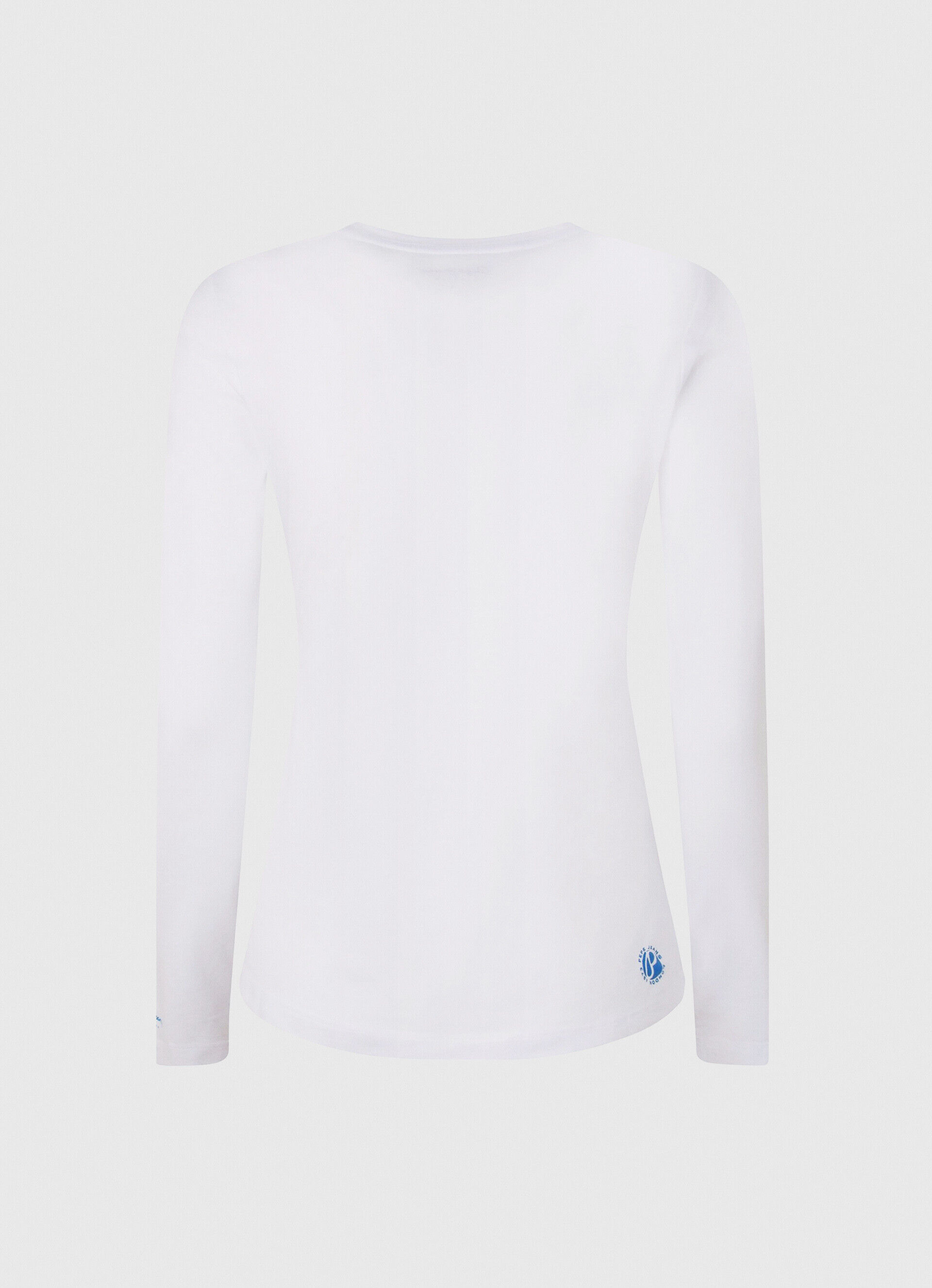 CAMISETA DE ALGODÃO DE MANGA LONGA - branca