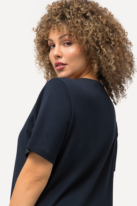Shirt, doppellagige Vorderseite, Slim, Rundhals, Halbarm