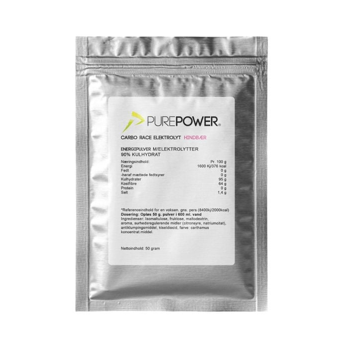 Carbo Race Elektrolyt Hindbær 50 g