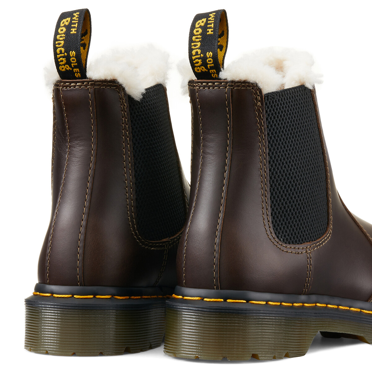 DR. MARTENS<br>Botas Chelsea 2976 Leonore em couro Orleans
