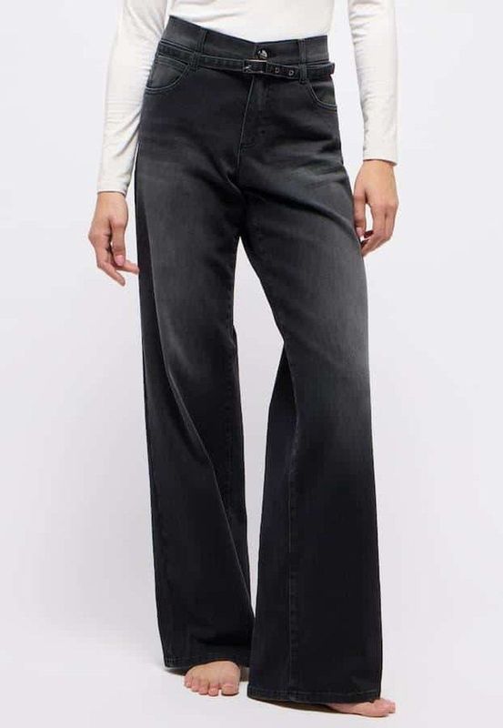 Angels - LIZ BELT 350 - Damesjeans - Anthraciet - Wijde Pijp