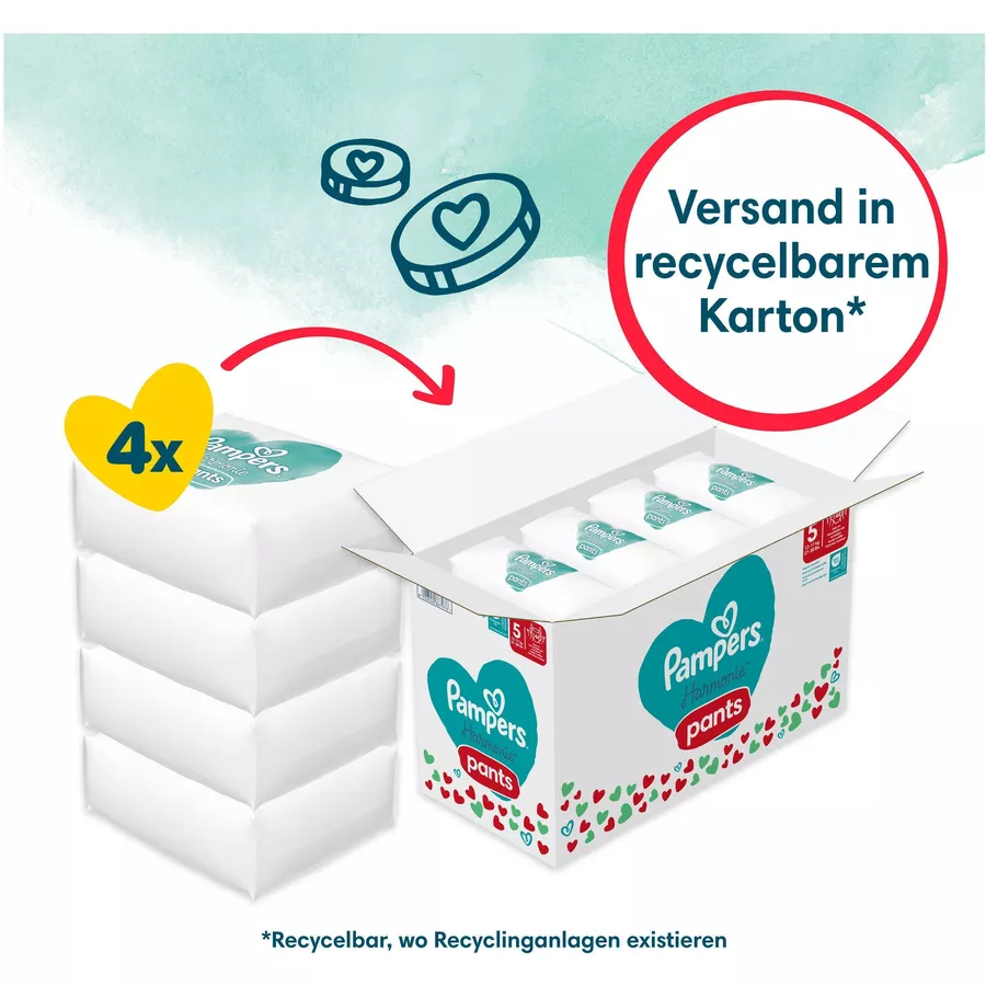 Pampers Harmonie Pants Gr. 5, 12-17 kg, Monatsbox (1x144 Windeln)