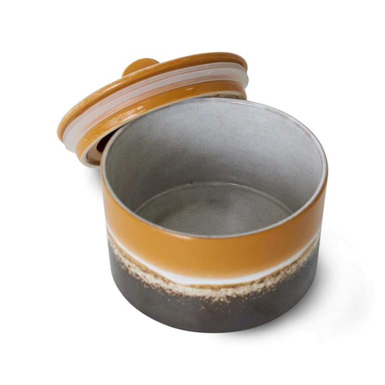 HKliving 70's Ceramic koektrommel voorraadpot disco