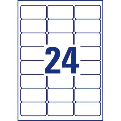 Avery - 240 Étiquettes ultra résistantes blanches - 63,5 x 33,9 mm - Impression laser - réf L7912-10