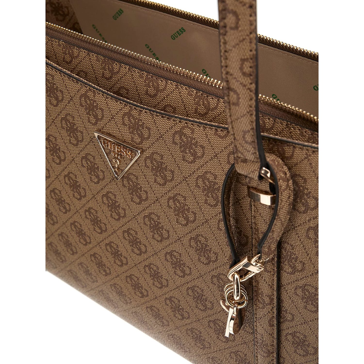 Guess Eco Erica Elite Tote latte logo