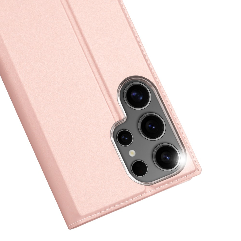 Samsung Galaxy S25 Ultra Flip Wallet Cover Leder Tasche - Roségold