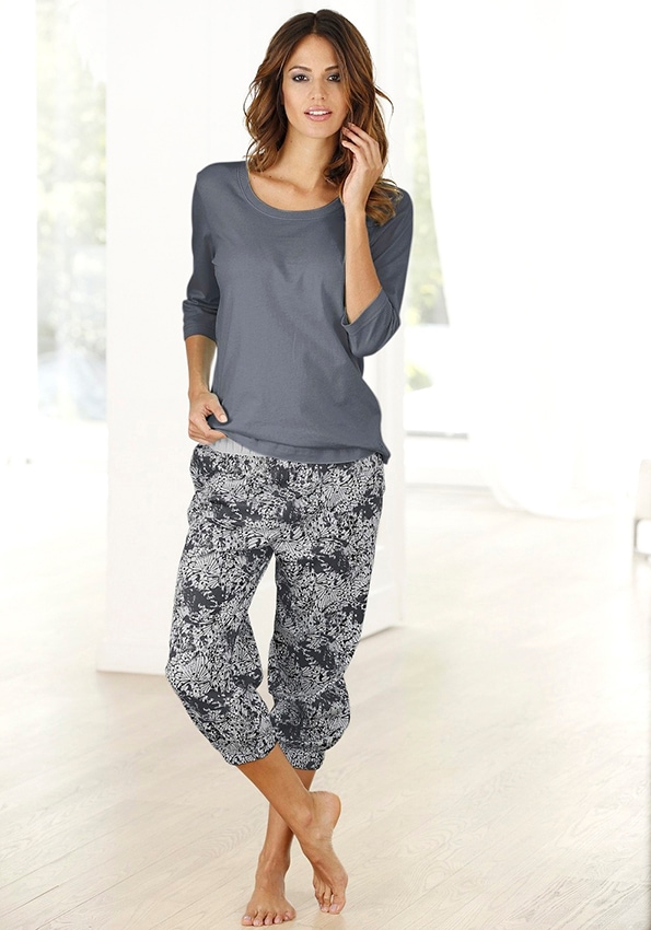 Buffalo Capri-Pyjama 2 Stk. tlg., mit gemusterter Hose