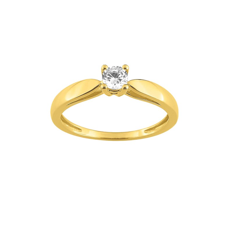 Bague Femme - Or 18 Carats - Diamant 0,25 Carats