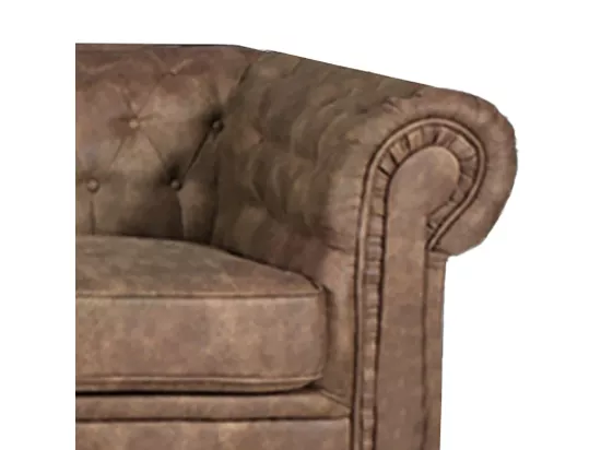 Canapé CHESTERFIELD 3 places / Marron vieilli
