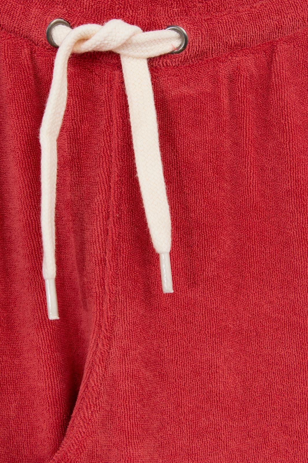 Rode badstof shorts