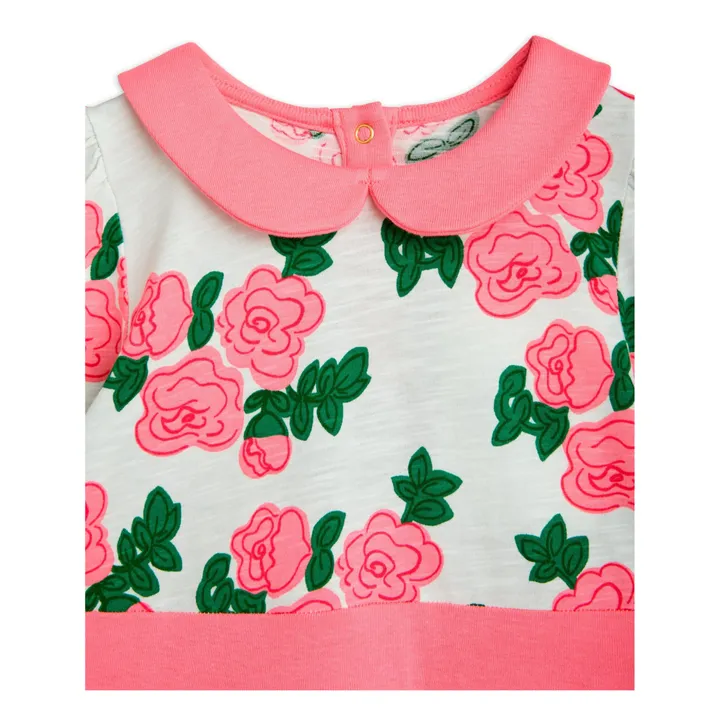 Mini Rodini Robe Coton Bio Rose | Blanc