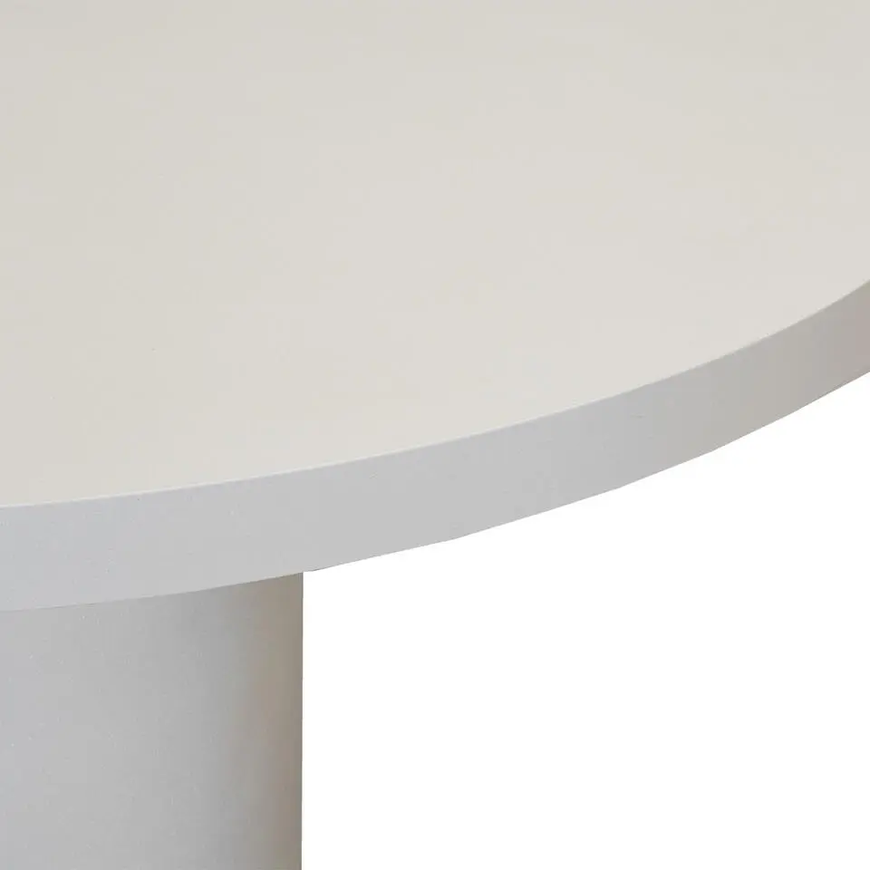 Eettafel Rond 150cm - Beige Eco Composiet - Betonlook - Eden