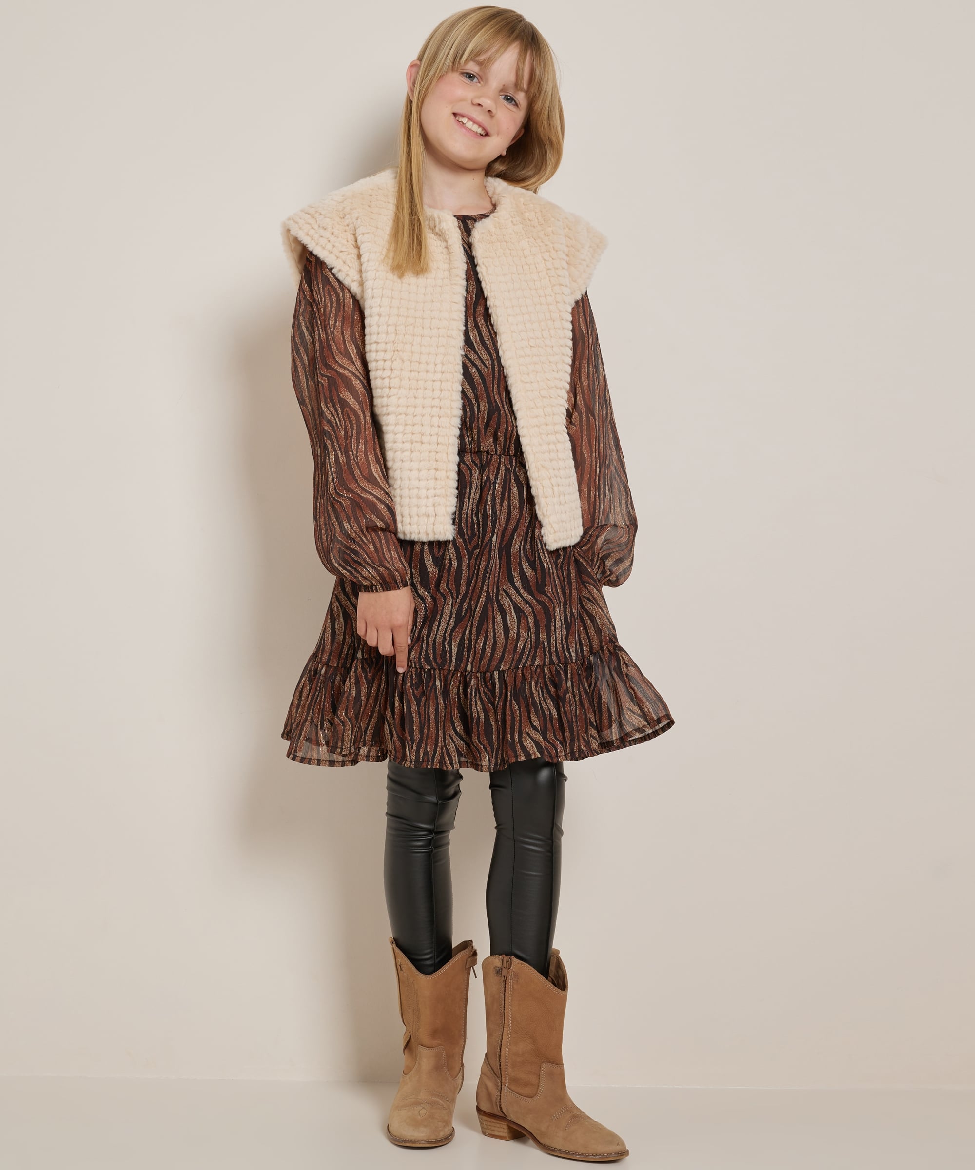 ruche jurk met all-over print